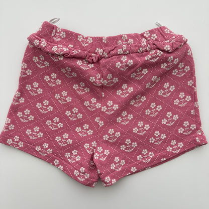 C&A Baby Shorts Rosa mit Blumenmuster Gr. 86