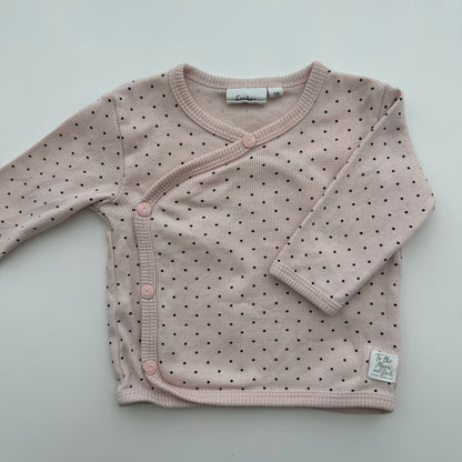 Feetje Wickelshirt Rosa mit schwarzen Punkten Gr. 56