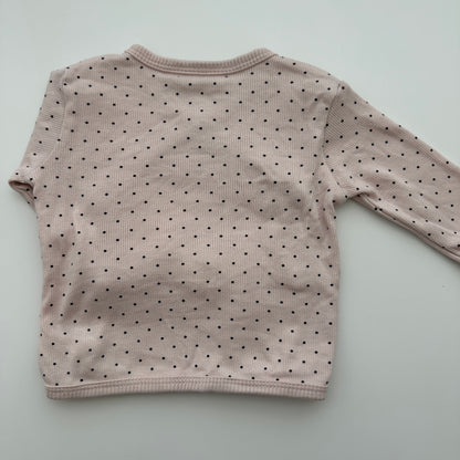 Feetje Wickelshirt Rosa mit schwarzen Punkten Gr. 56