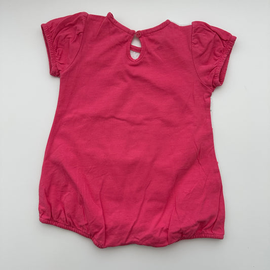 Ellepi Sommer-Strampler Weiss/Pink mit Herzchen Gr. 74