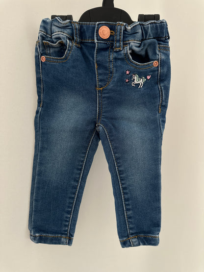 Jeanshose mit Einhornmotiv Gr. 68