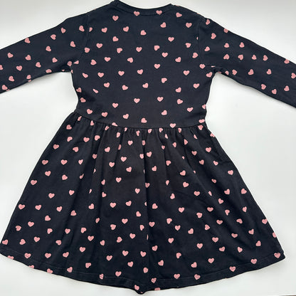 Disney Minnie Mouse Kleid mit Herzchen Schwarz/Rosa Gr. 110