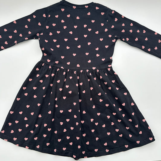 Disney Minnie Mouse Kleid mit Herzchen Schwarz/Rosa Gr. 110