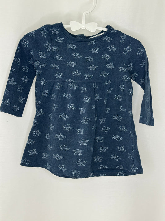 Kleid langarm mit Maus-Motiv Gr. 68