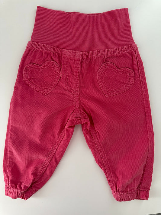 Baby Hose Pink Cord mit Herz Gr. 68 | lupilu | MiniMoments