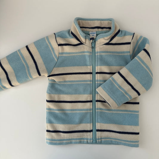Baby Fleecejacke Boy Smile Blau Gestreift Gr. 80