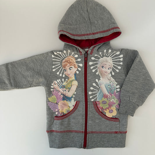 Disney Frozen Baby Hoodie Grau Anna & Elsa Gr. 80