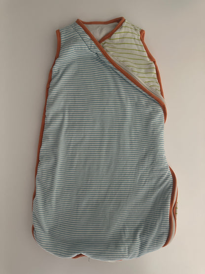 Baby Schlafsack Wendeschlafsack Gr. 62–74 Gestreift Blau Grün