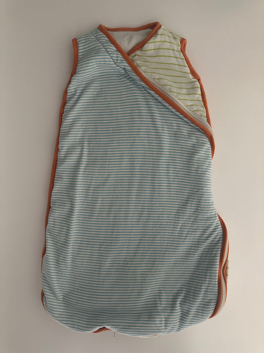 Baby Schlafsack Wendeschlafsack Gr. 62–74 Gestreift Blau Grün