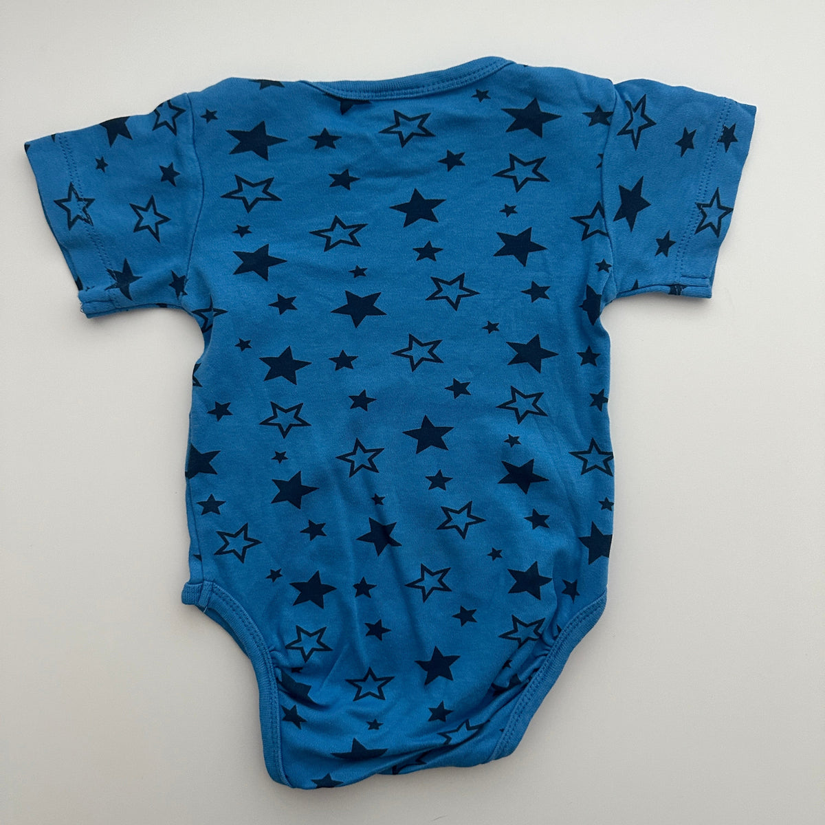 Smile Baby Kurzarmbody Sterne Blau Gr. 62/68 Bio-Baumwolle