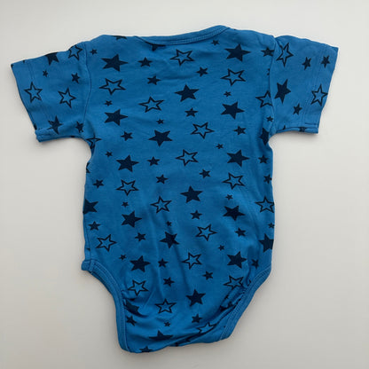 Smile Baby Kurzarmbody Sterne Blau Gr. 62/68 Bio-Baumwolle