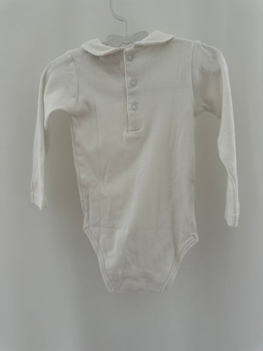 Body langarm mit Kragen Gr. 74